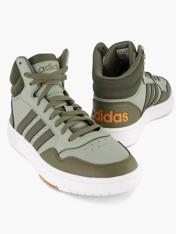 Heren adidas Groene Hoops 3.0 Mid