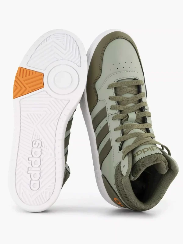 Heren adidas Groene Hoops 3.0 Mid