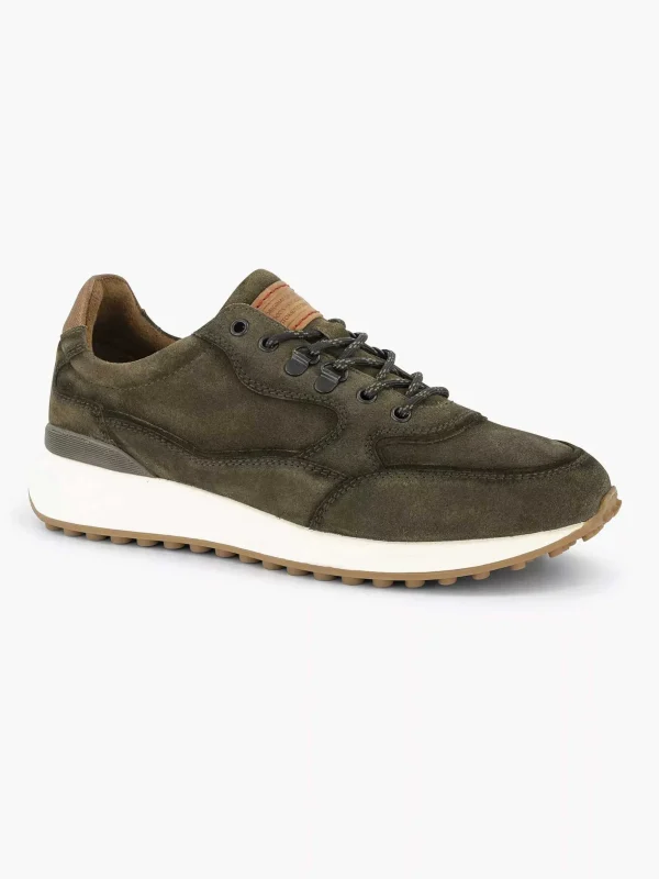 Heren Oxmox Groene Leren Chunky Sneaker