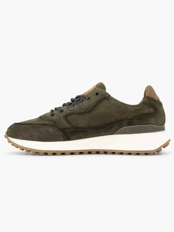 Heren Oxmox Groene Leren Chunky Sneaker