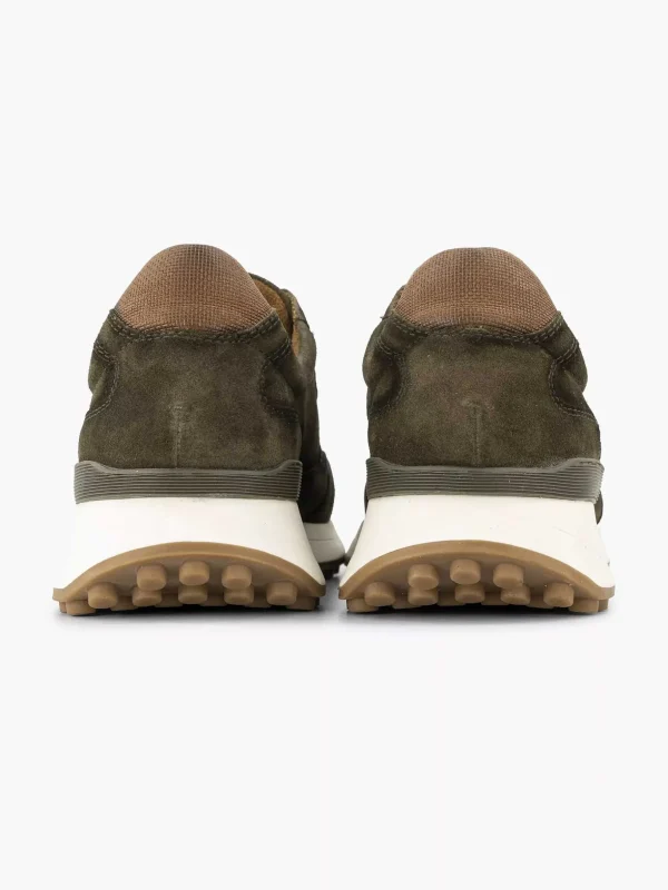 Heren Oxmox Groene Leren Chunky Sneaker