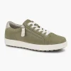 Dames Medicus Groene Leren Comfort Sneaker