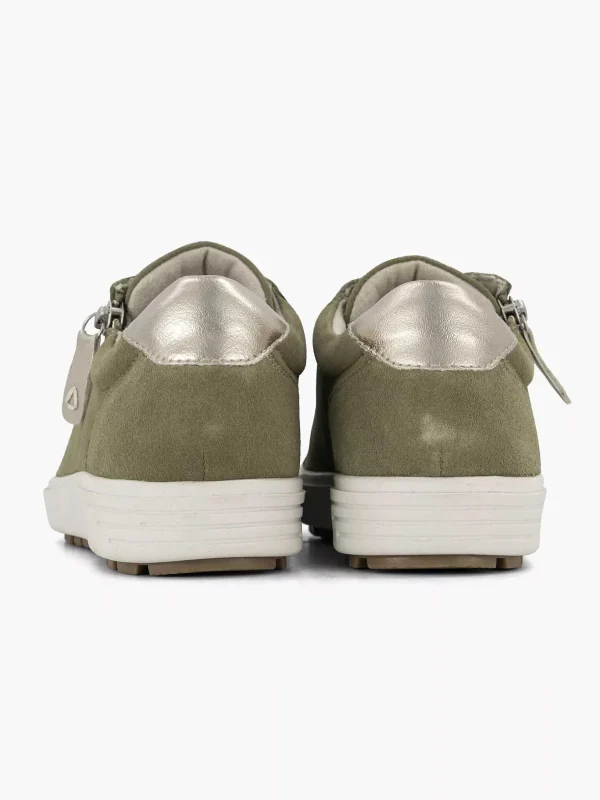 Dames Medicus Groene Leren Comfort Sneaker