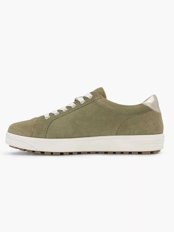 Dames Medicus Groene Leren Comfort Sneaker