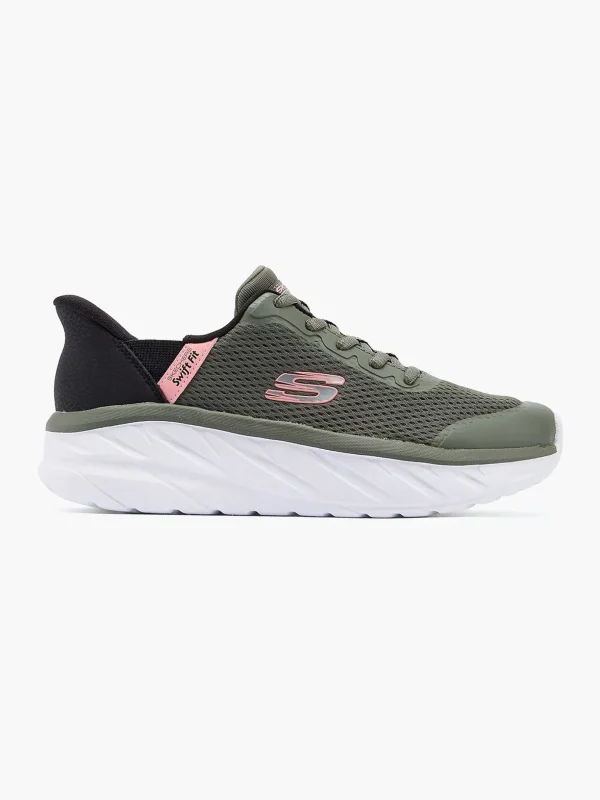 Dames Skechers Groene Sneaker Swift Fit - Hands Free Premium Cushioning