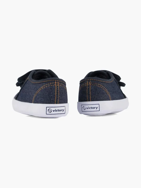 Kinderen Vty Jeansblauwe Gymschoen Klittenband