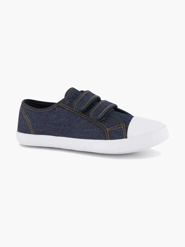 Kinderen Vty Jeansblauwe Gymschoen Klittenband