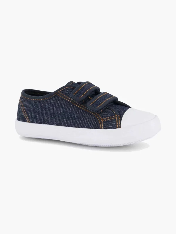 Kinderen Vty Jeansblauwe Gymschoen Klittenband