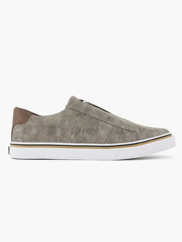 Heren FILA Licht Beige Canvas Instapper