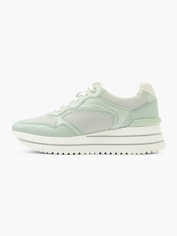 Dames Graceland Lichtgroene Sneaker Platform