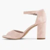 Dames 5th Avenue Lichtroze Suede Sandalette