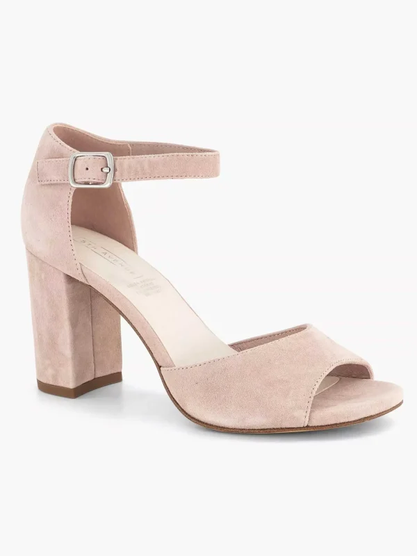 Dames 5th Avenue Lichtroze Suede Sandalette