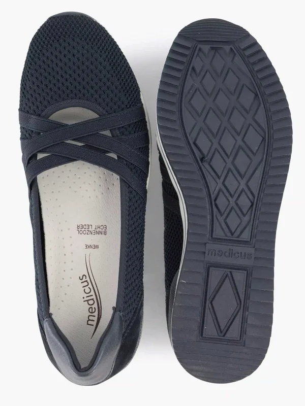 Dames Medicus Marineblauwe Comfort Instapper