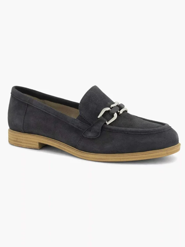 Dames Medicus Marineblauwe Leren Instapper