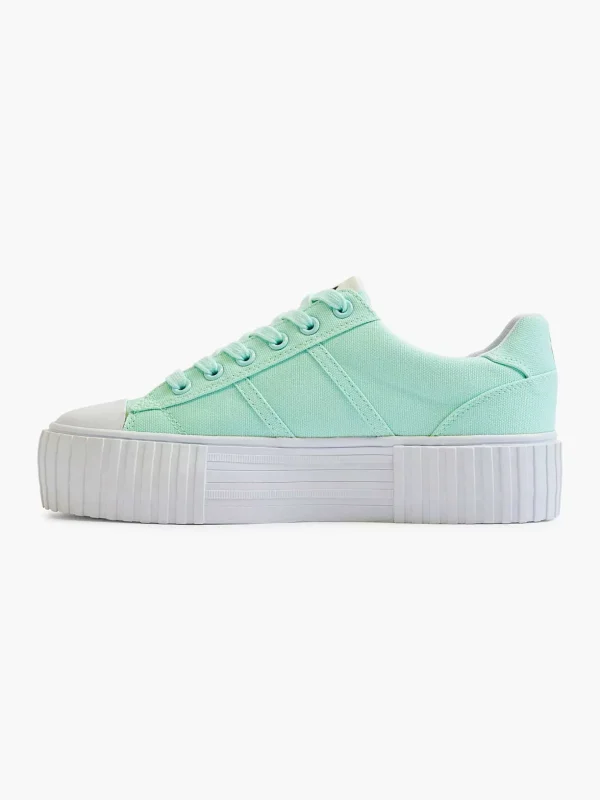 Dames FILA Mintkleurige Canvas Sneaker Platform