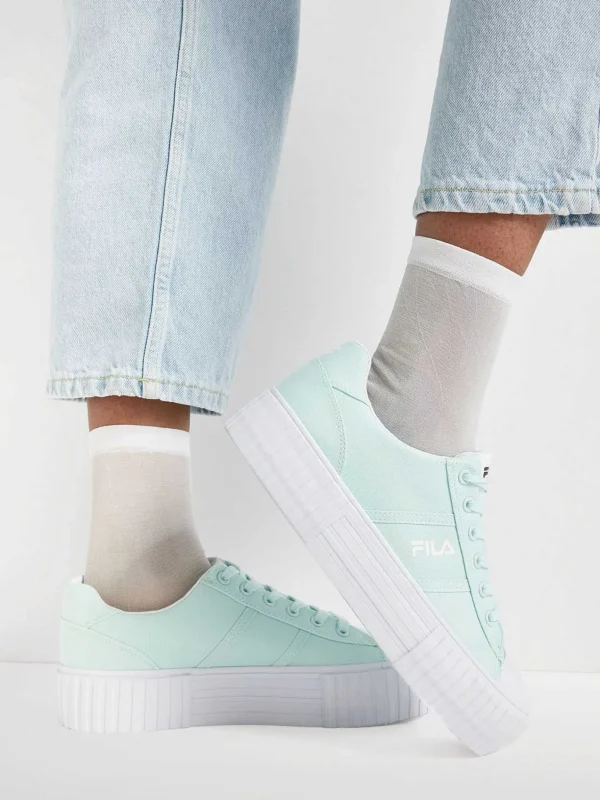 Dames FILA Mintkleurige Canvas Sneaker Platform