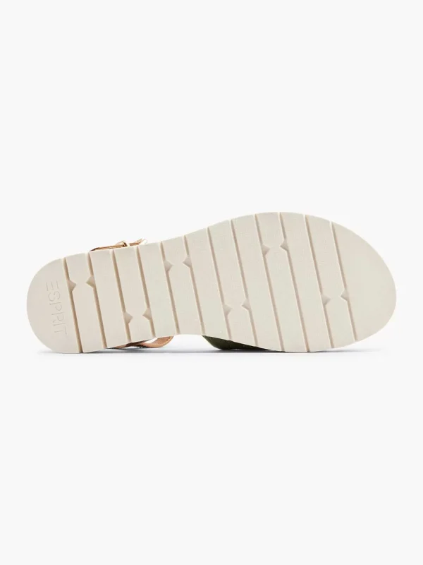 Dames Esprit Olijf Platform Sandaal