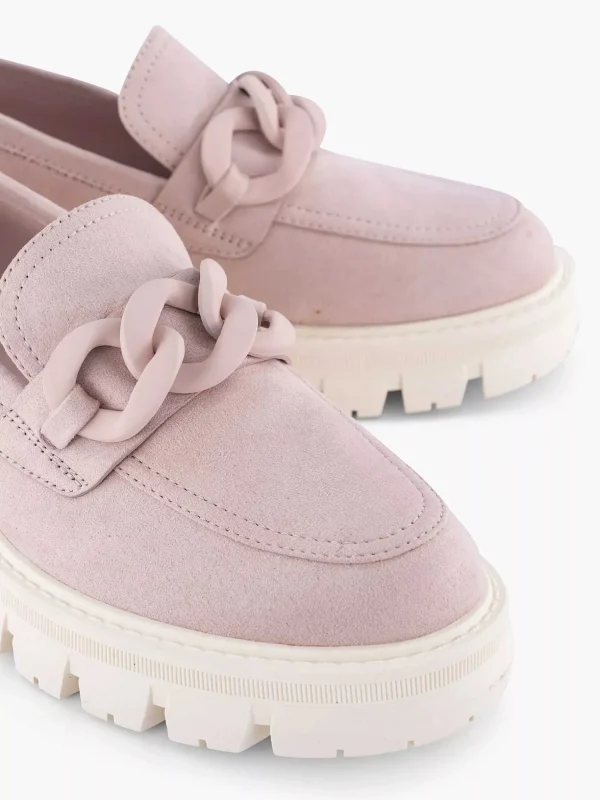 Dames Oxmox Roze Chunky Loafer Sierketting