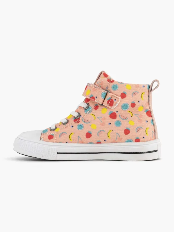 Kinderen Graceland Roze Hoge Canvas Sneaker Fruit