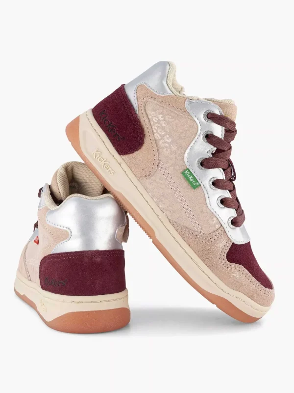 Kinderen Kickers Roze Leren Sneaker