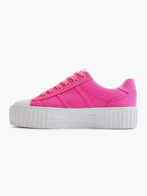 Dames FILA Roze Platform Canvas Sneaker