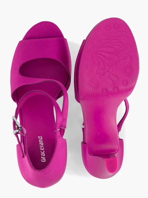 Dames Graceland Roze Pump Satijn