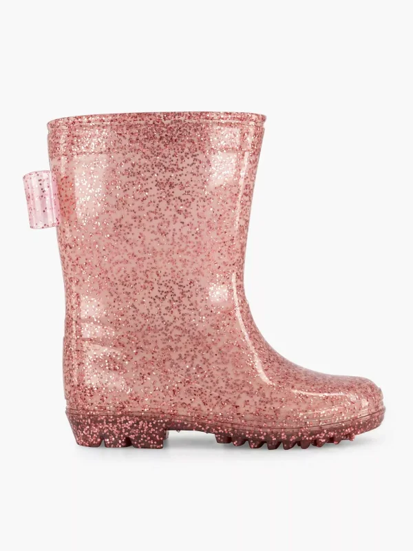 Kinderen Landrover Roze Regenlaars Glitter Strik