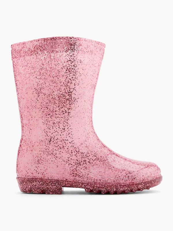 Kinderen Landrover Roze Regenlaars Glitters