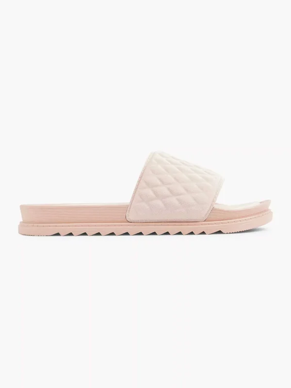 Dames Oxmox Roze Slipper Doorgestikt
