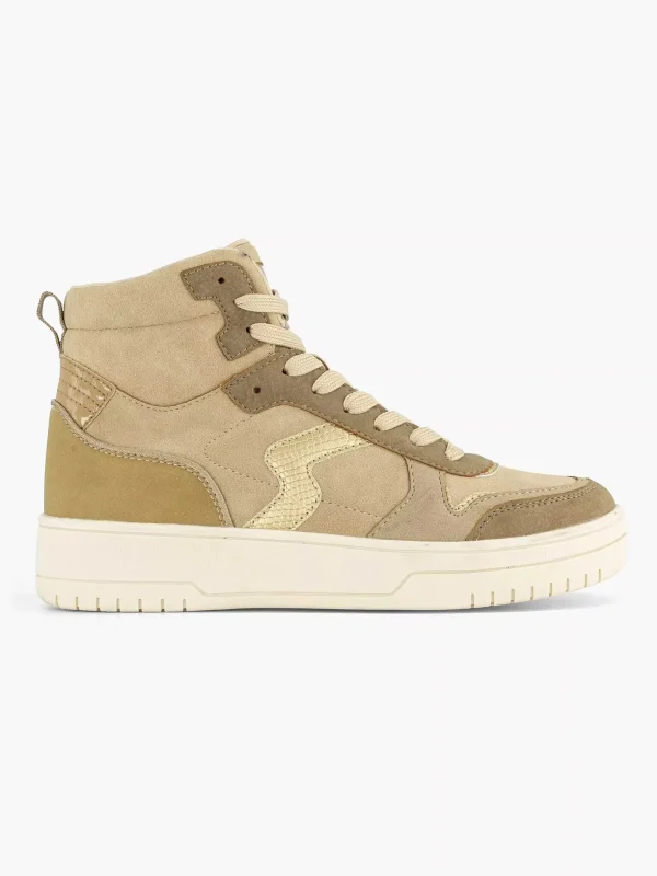 Dames Oxmox Taupe Hoge Sneaker