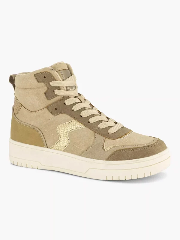 Dames Oxmox Taupe Hoge Sneaker