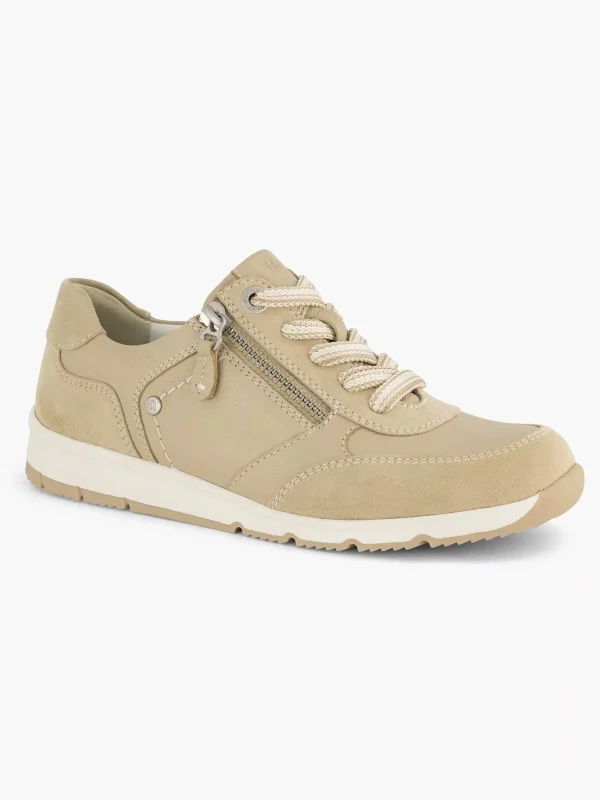Dames Medicus Taupe Leren Sneaker