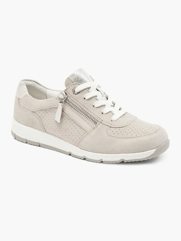 Dames Medicus Taupe Leren Sneaker