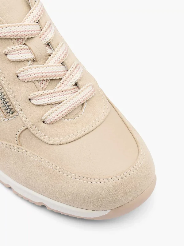 Dames Medicus Taupe Leren Sneaker