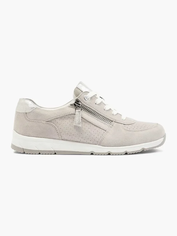 Dames Medicus Taupe Leren Sneaker