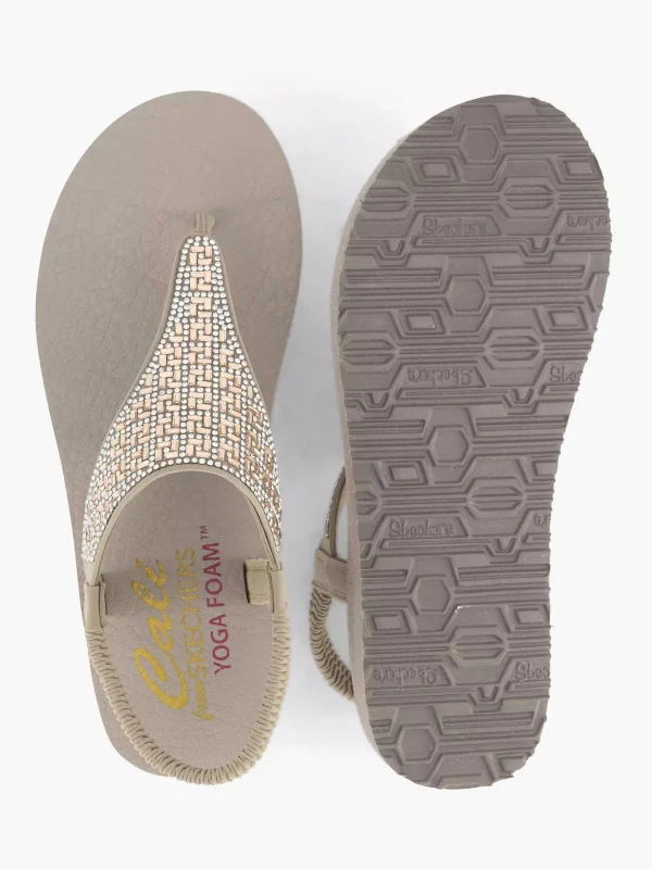 Dames Skechers Taupe Sandaal