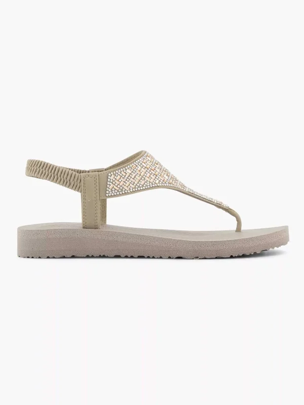 Dames Skechers Taupe Sandaal
