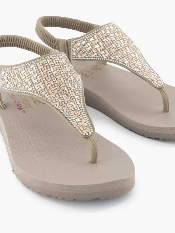 Dames Skechers Taupe Sandaal