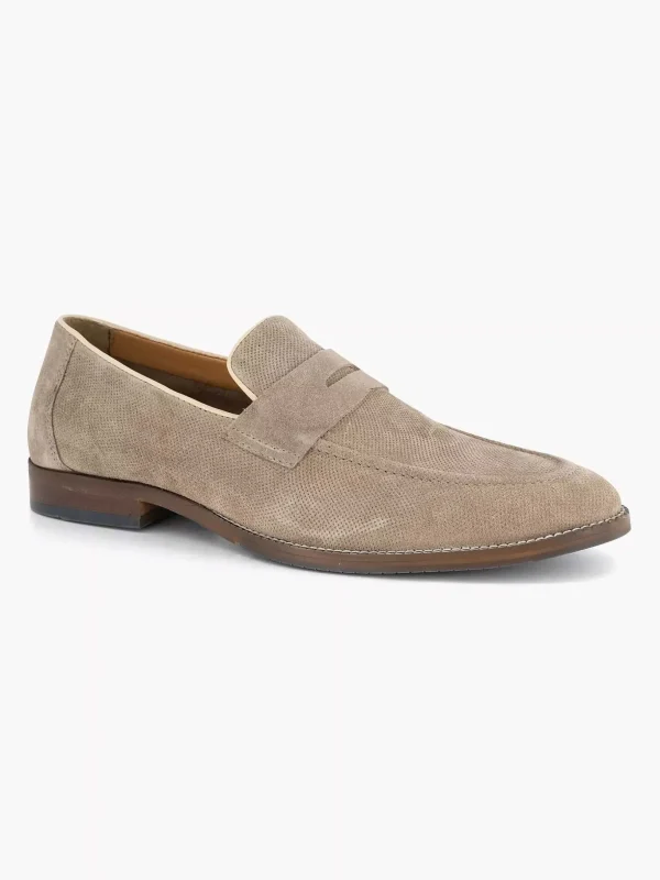 Heren AM SHOE Taupe Suede Instapper