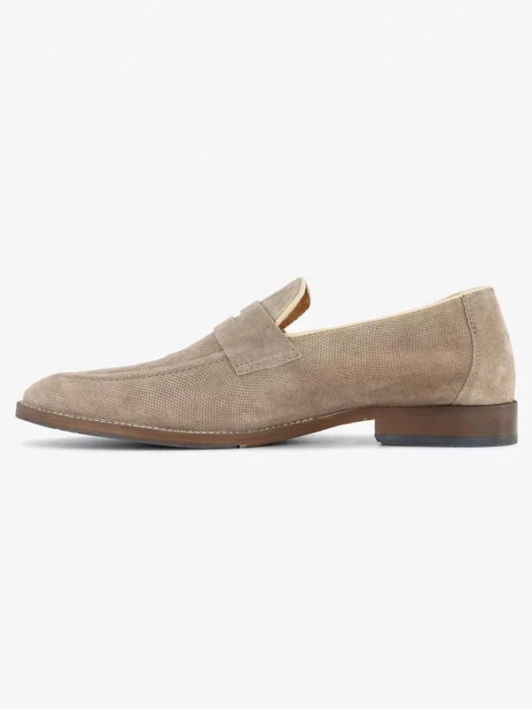 Heren AM SHOE Taupe Suede Instapper