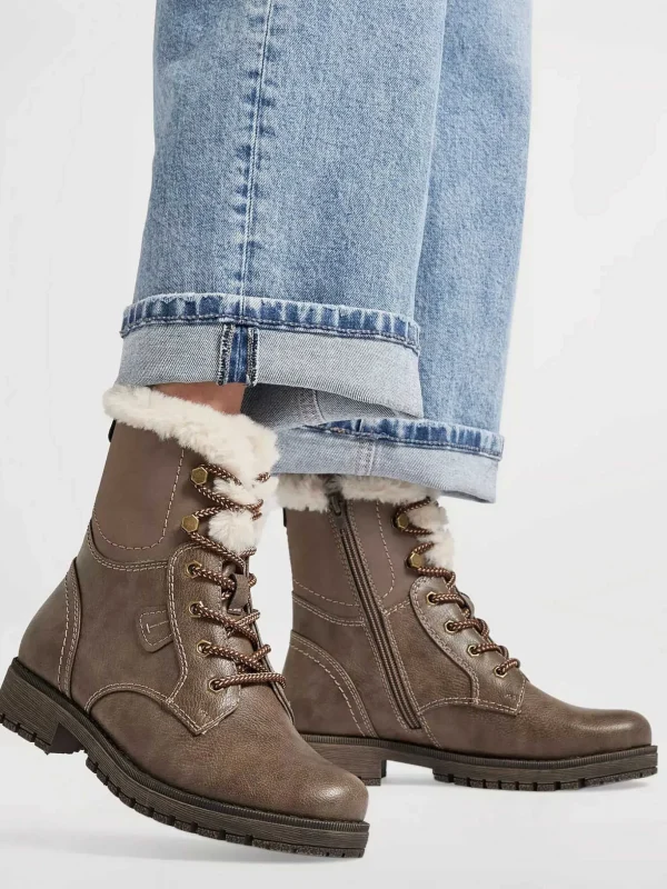 Dames Easy Street Taupe Veterboot