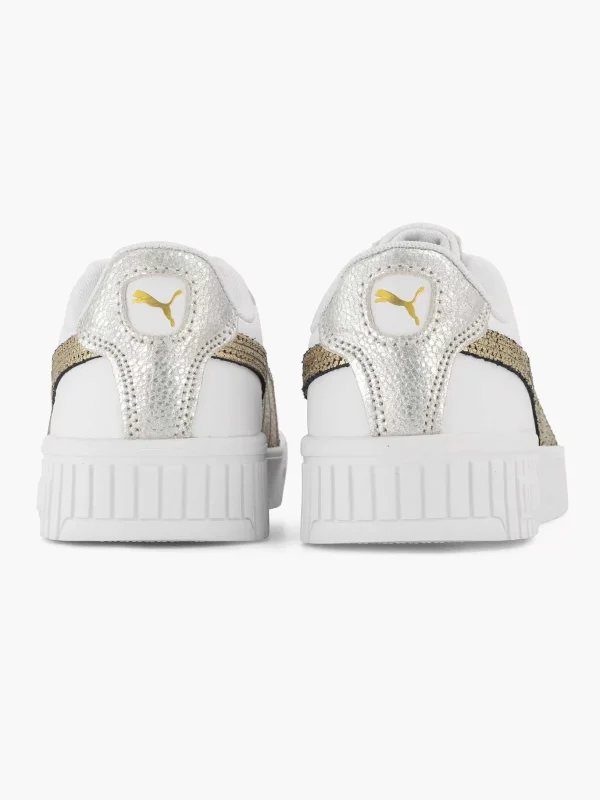 Dames Puma Witte Carina 2.0 Metallic Shine