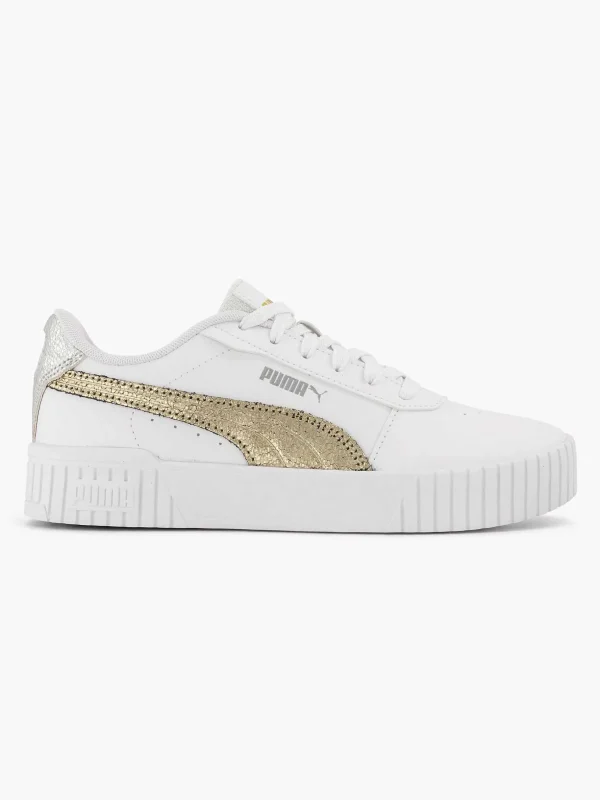 Dames Puma Witte Carina 2.0 Metallic Shine