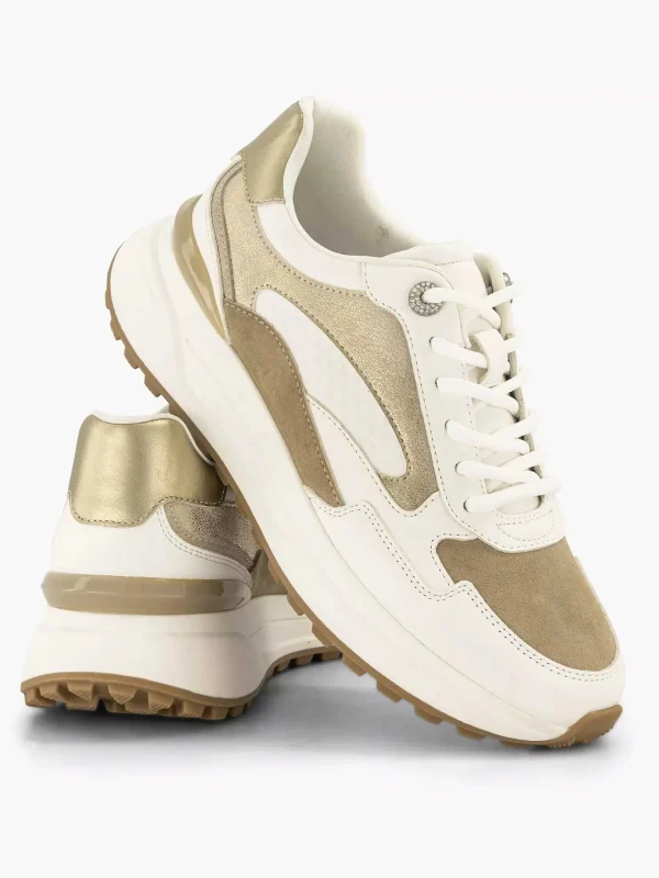 Dames Graceland Witte Chunky Sneaker Glitter