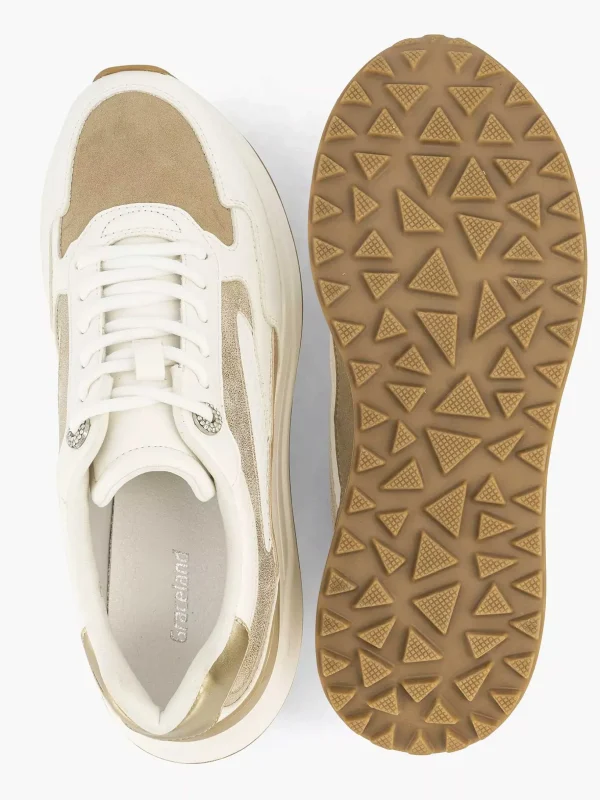 Dames Graceland Witte Chunky Sneaker Glitter