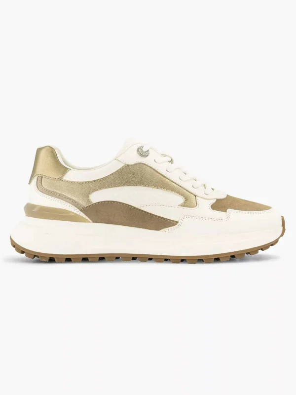 Dames Graceland Witte Chunky Sneaker Glitter