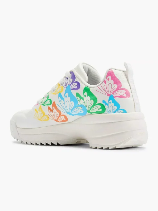 Dames FILA Witte Chunky Sneaker Vlinders