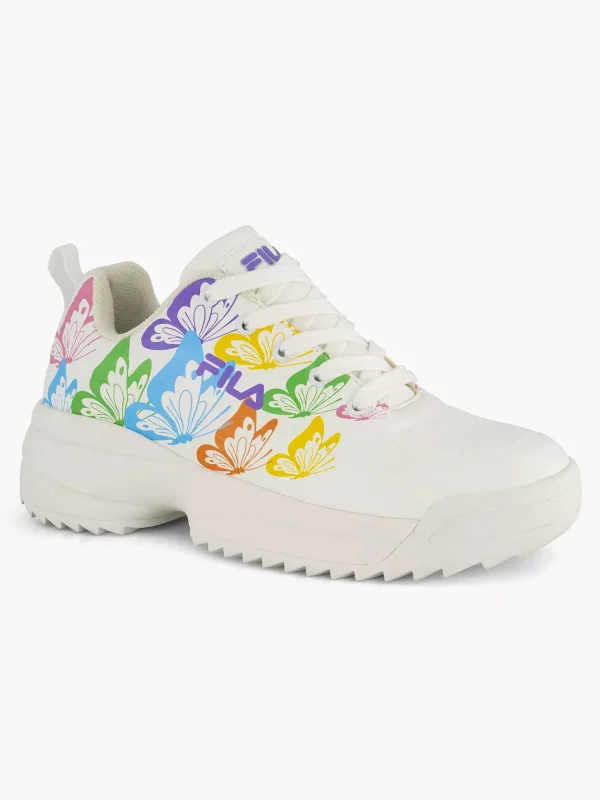 Dames FILA Witte Chunky Sneaker Vlinders