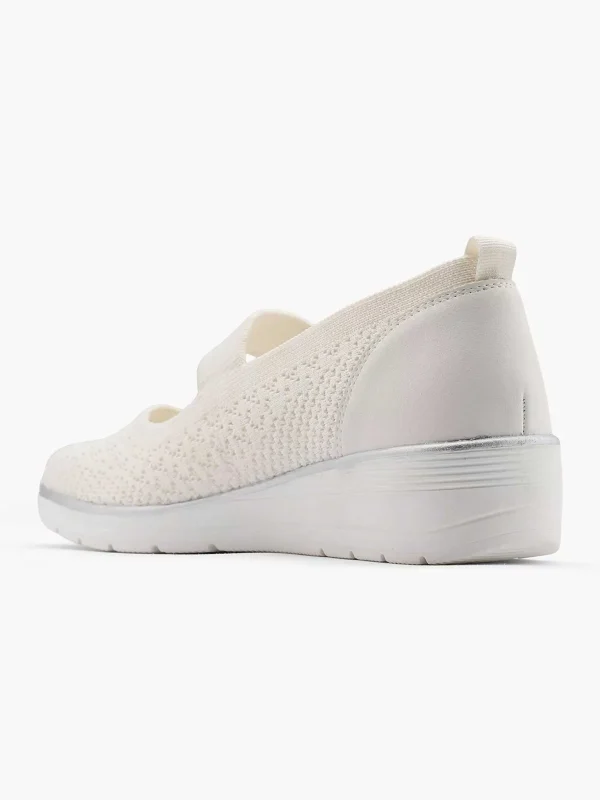 Dames Easy Street Witte Comfort Instapper