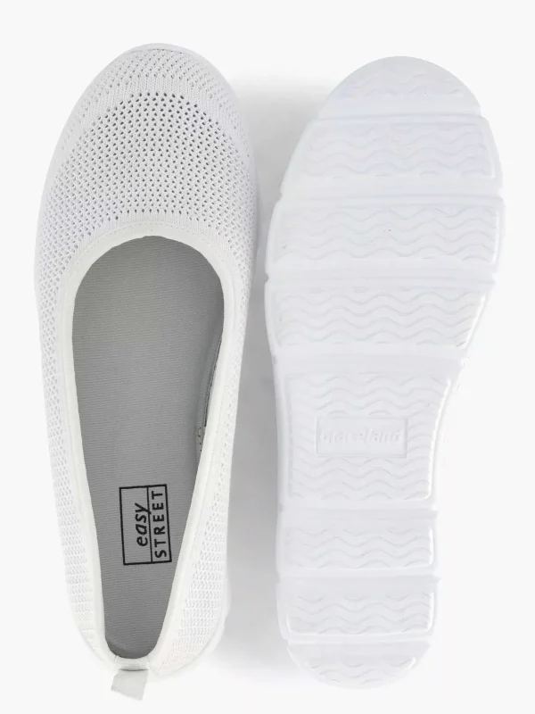 Dames Easy Street Witte Comfort Instapper